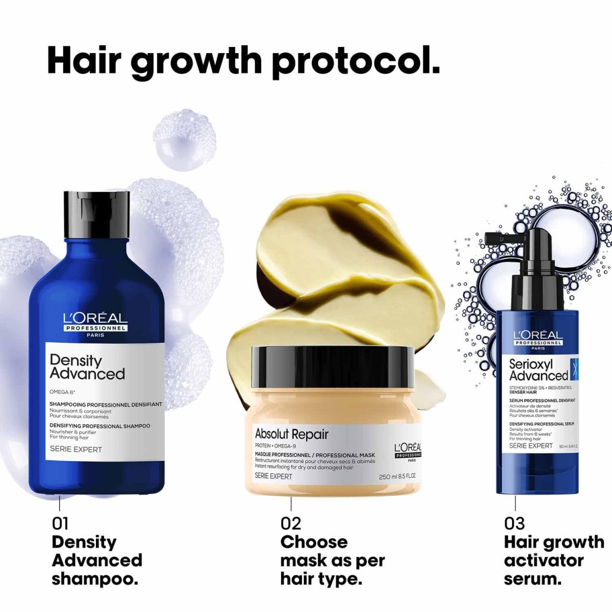 L'Oréal Professionnel Serie Expert Density Advanced Shampoo | For fine and thinning Hair | Adds bounce and volume | With Omega-6 complex - Image 8