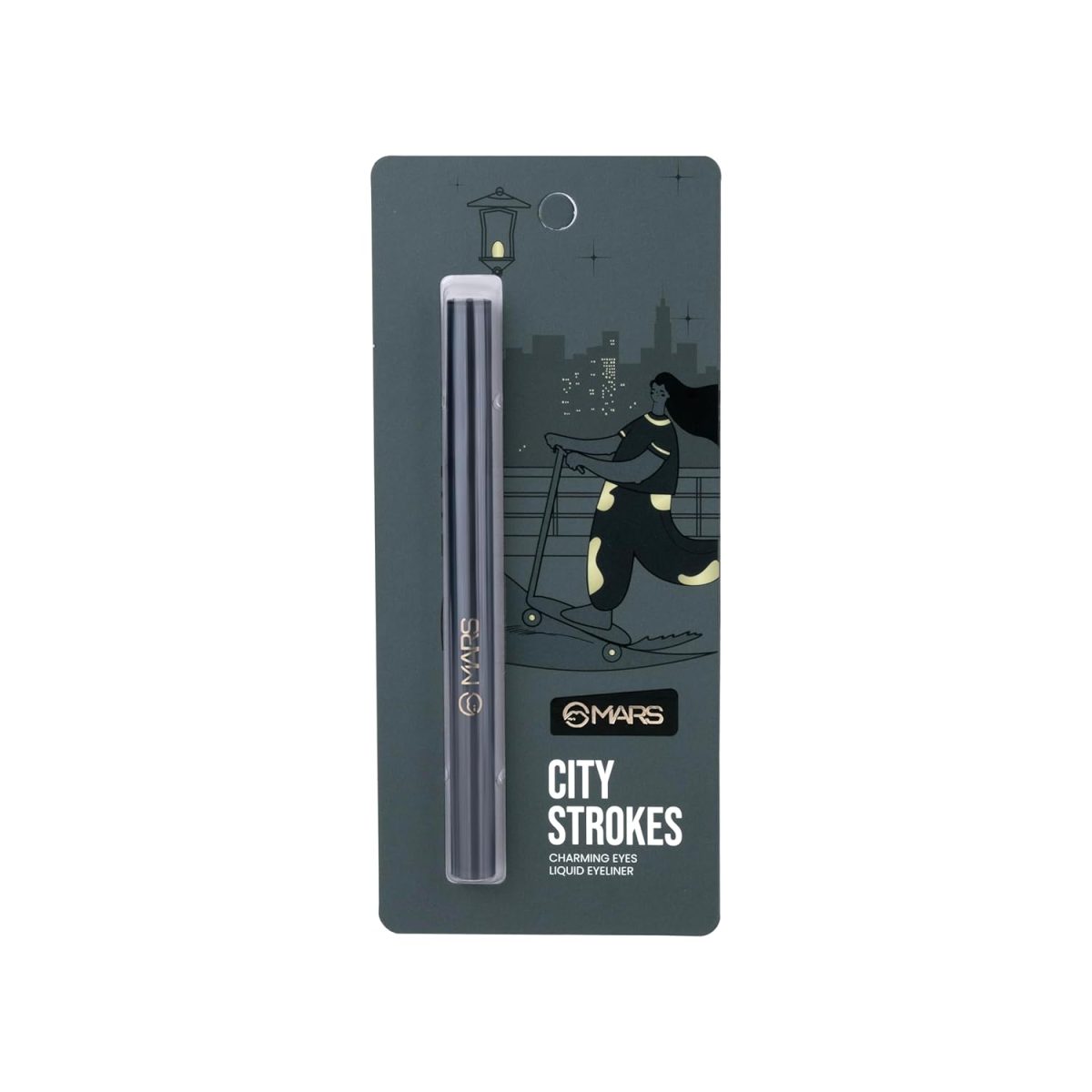 MARS City Stroke Charming Eyes Matte Liquid Eyeliner | Long-Lasting | Smudge Proof Eye Liner | Felt Tip For Precise Application | Quick Drying Formula (1Ml) (04-Black) - Image 2