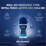 NIVEA MEN Fresh Active 50ml Deo Roll On | With Fresh Ocean Extracts| 72 H Freshness| 0% Alcohol | Dermatologically Approved & Paraben Free Formula - Image 4