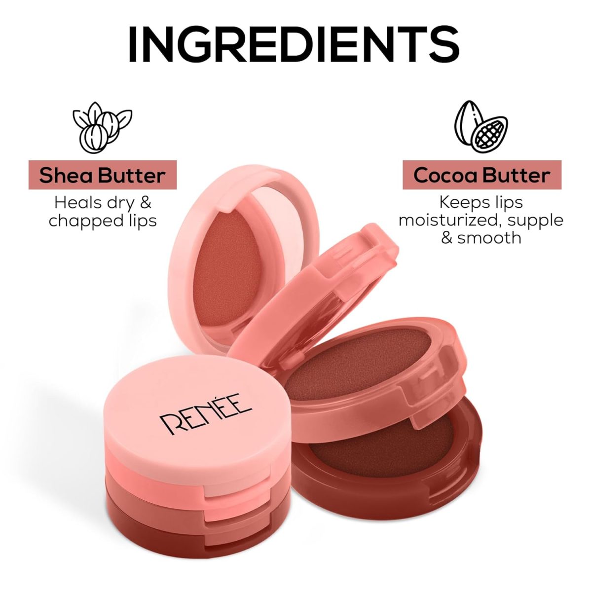 RENEE Glam Stack 3-In-1 Lip & Cheek Tint - Nude 4.5gm - 3 Shades in 1, Rich Creamy Natural Seamless Finish, Smooth & Blendable Formula- Travel Friendly, Quick & Easy to Use - Image 3