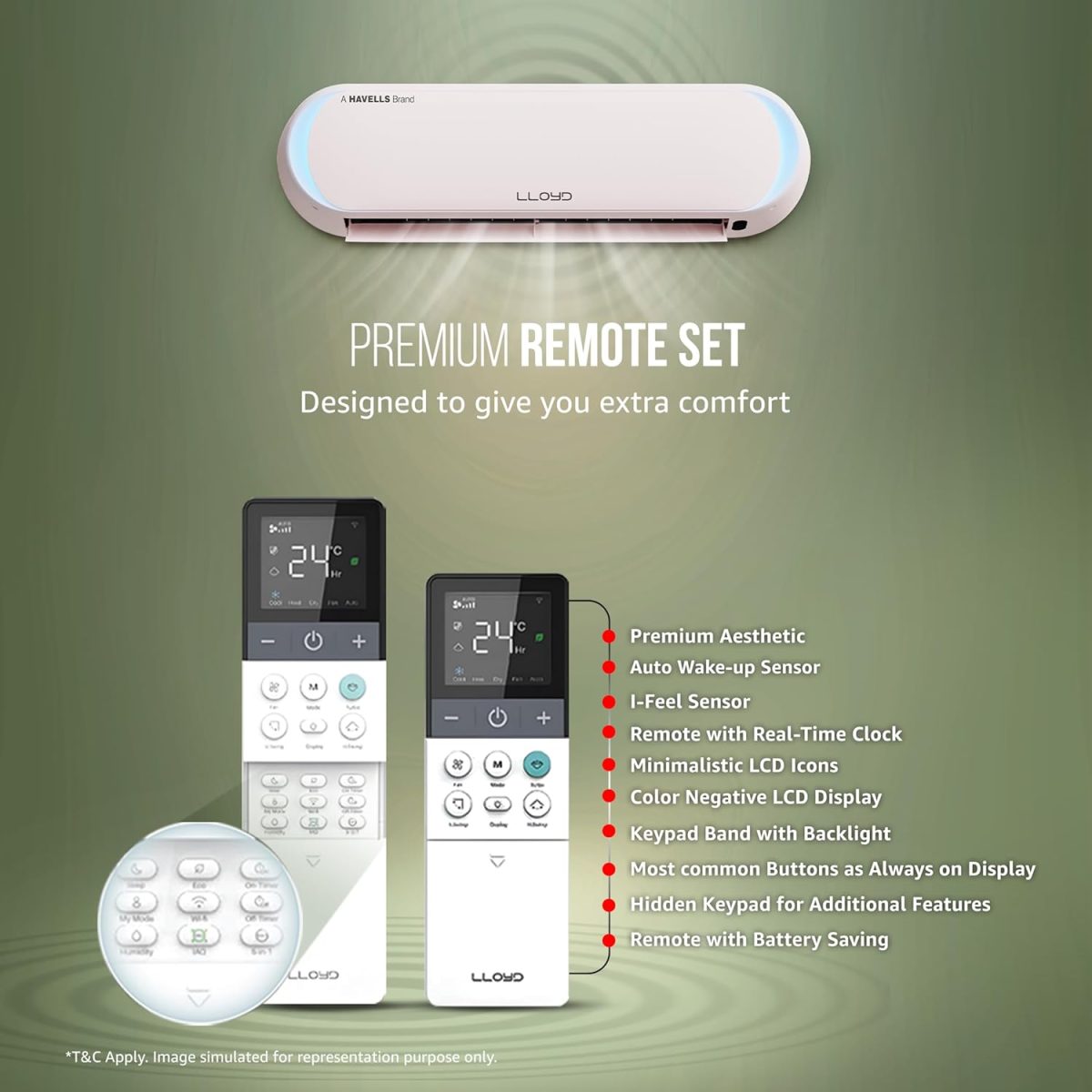 Lloyd Stellar Art 1.5 Ton 5 Star Wi-Fi Inverter Split AC (6 in 1 Expandable, Mood Lighting, In-Built Air Purifier, Direct Voice Command, Copper, White & Blush Pink, New Launch GLS18V5FBGST) - Image 9