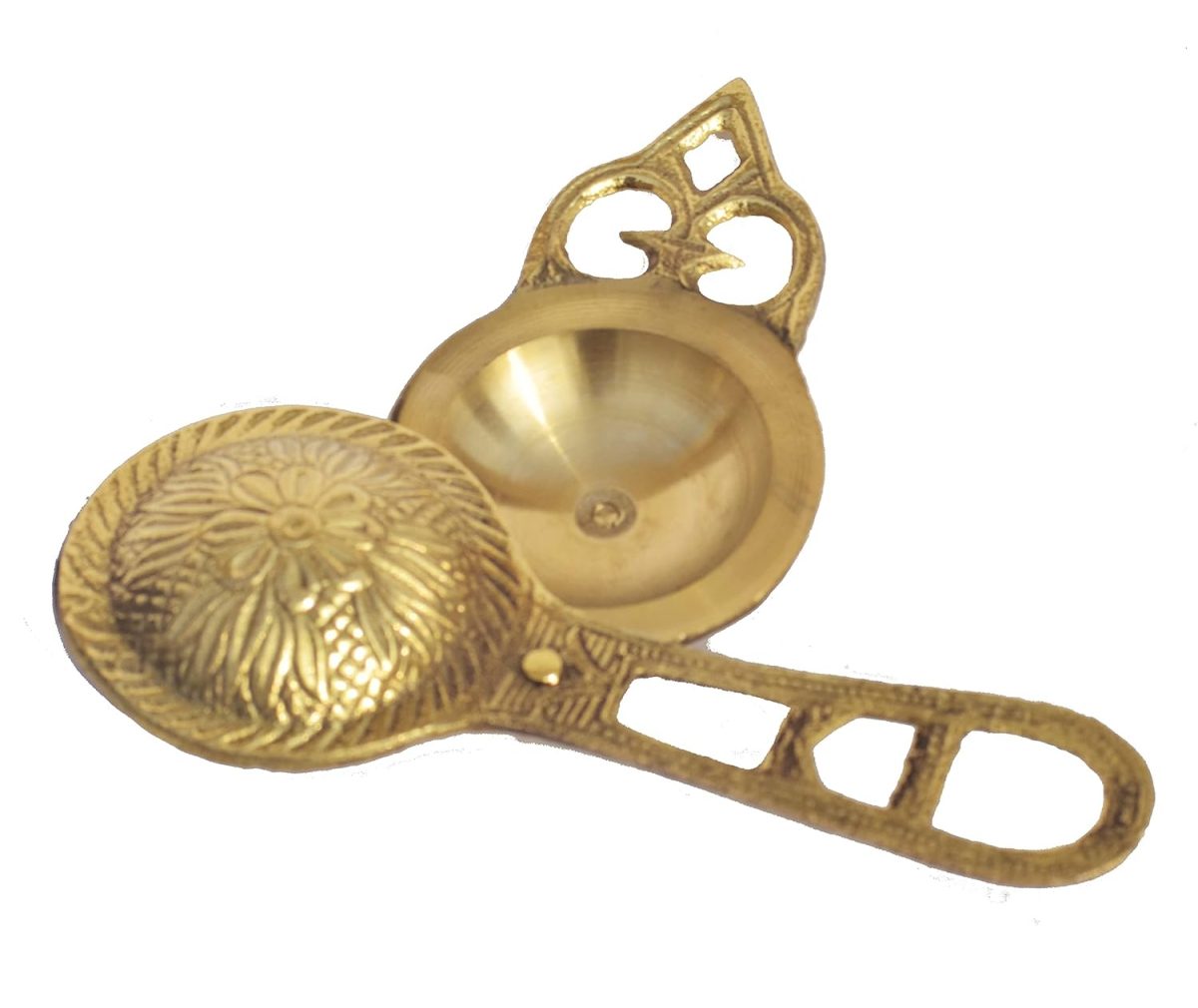 RealCraft; INSPIRING LIFES Brass kajal Pati Storage Unit - Pack of 1, Gold, 12 x 3 x 2 Centimeters - Image 4