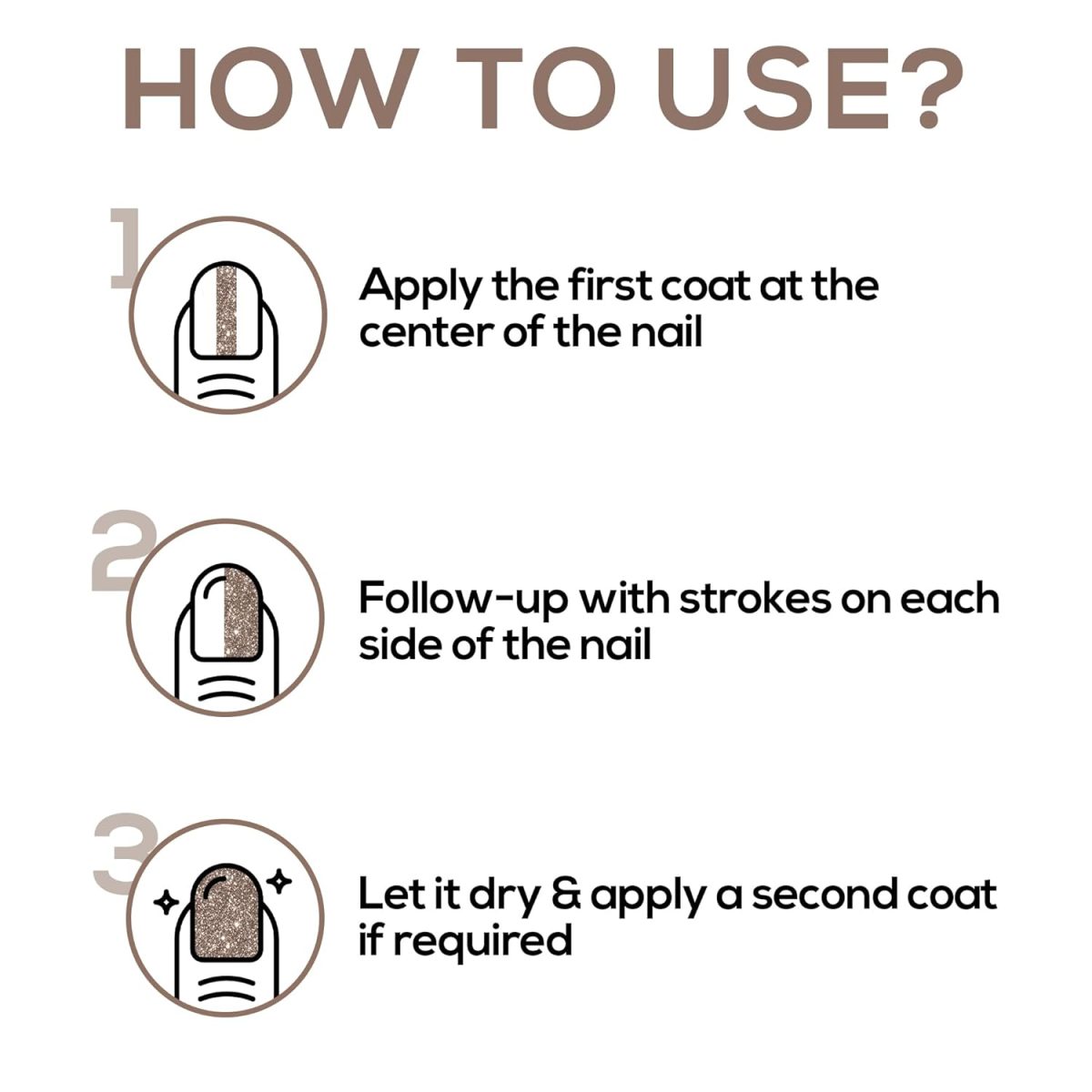 RENEE Glitterati Nail Paint - Copper Crush 10ml, Quick Drying, Glittery Finish, Long Lasting, Chip resisting Formula with High Glitter & Full Coverage, Acetone & Paraben Free - Image 4