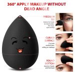 Larbois 3-Pack Beauty Blender Foundation Blending Egg Sponge, Professional Beauty Makeup Sponge Set for Dry & Wet Use (Black) - Image 2