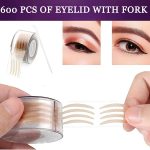 OPTIYORK 600 pair eyelid tape for double eyelid invisible waterproof, eyelid tape for hooded eyes Makeup Eyelid tape tools Sticker Strips with fork - Image 2