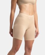 Jockey 1529 Women's High Coverage Super Combed Cotton Elastane Stretch Mid Waist Shorties with Concealed Waistband - Image 2