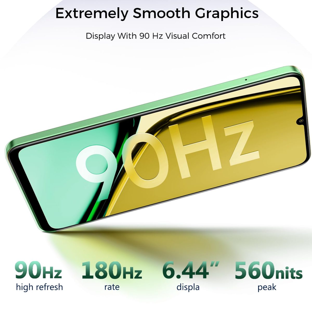 realme C61 4G Smartphone Safari Green 4+64GB, 6.74-inch Screen, 90Hz Display, 5000mAh Battery, 32MP Camera, 7.84mm Ultra Slim Design, Octa-Core, IP54 - Image 3