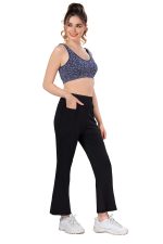 TRASA Bootcut Yoga Pants with 2 Pocket |High Waist Workout Stretchable Flared Leggings Gym wear/Active Wear Work Pants for Women - Available Sizes - S, M, L, XL, 2XL,3XL,4XL - Image 3
