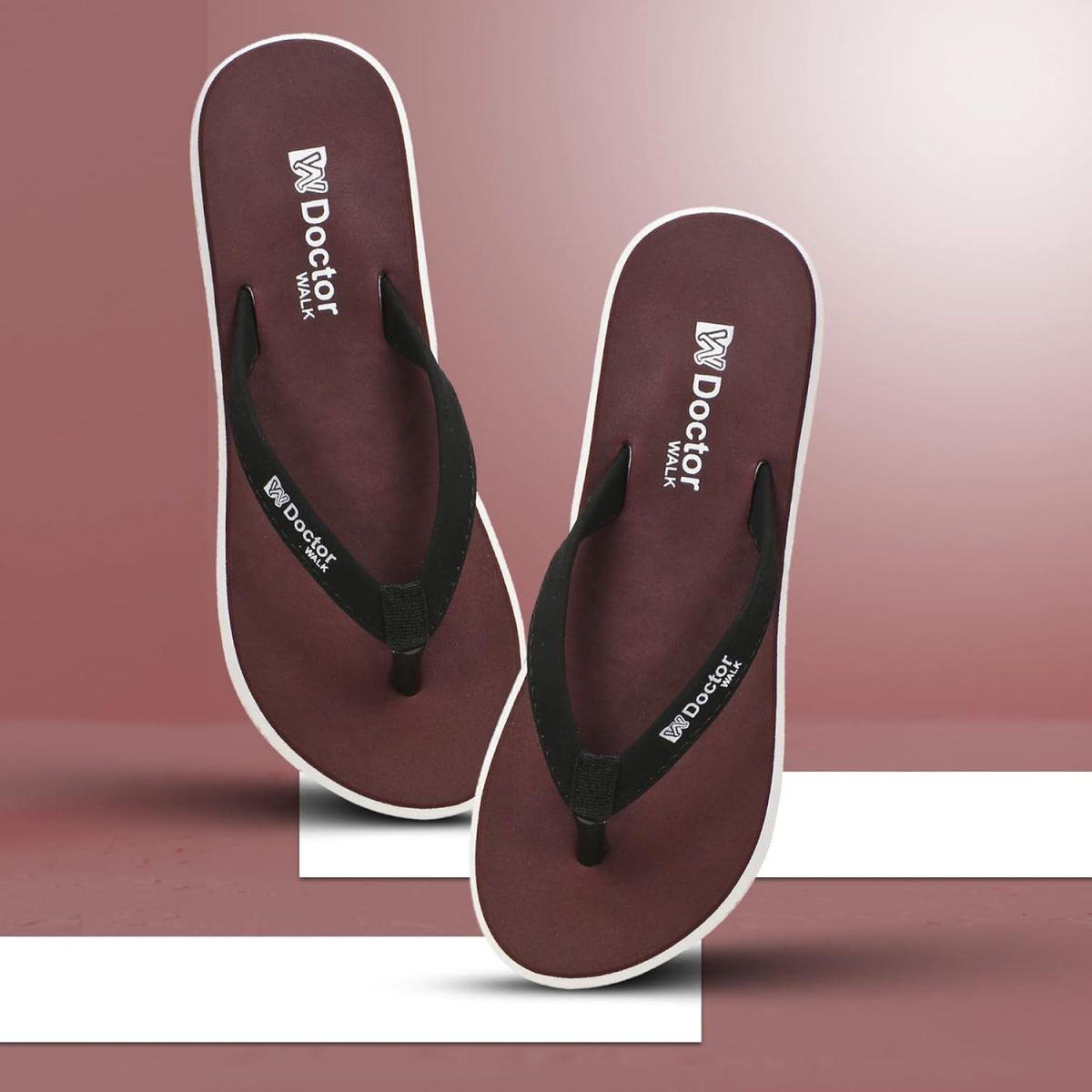 Doctor Walk Flip Flop for Women | Soft Comfortable | Breathable | Fashionable | Stylish | Trendy | Super soft | Lightweight | Anti-Slip Sole | Indoor & Outdoor | (DW-04) (Black) - Image 3