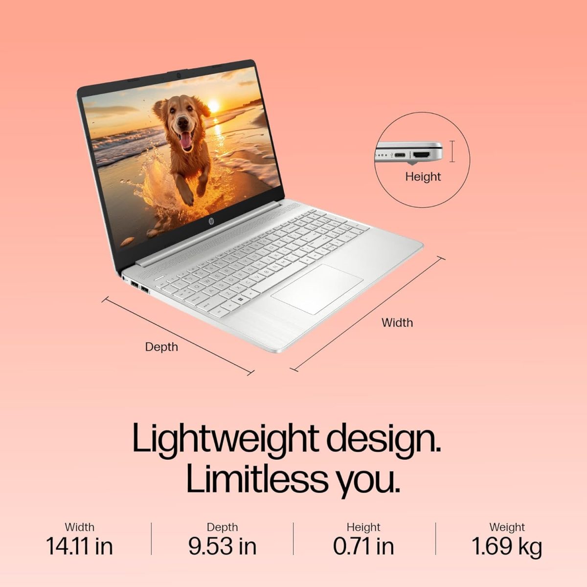 HP 15s, 12th Gen Intel Core i5-1235U,16GB DDR4, 512GB SSD (Win11, Office21, Silver, 1.69kg) Anti-Glare,15.6-inch(39.6cm), FHD Laptop, Intel Iris Xe Graphics, Backlit KB, HD Camera, fq5330TU - Image 9