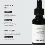 Minimalist Oil Control & Anti-Acne 10% Niacinamide Face Serum with Zinc | Skin Clarifying,Blemishes & Pore Care for All Skin Types | 30ml (Pack of 1) - Image 2