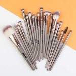 Maange 20 Pcs Professional Makeup Brushes Foundation Eyeshadow Blush Brush,Travel Kabuki Blending Concealers Face Powder Eye Make Up Brushes Set Kit (Champagne) - Image 6