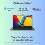 ASUS Vivobook Go 14, AMD Ryzen 3 7320U,Thin & Light (AMD Radeon iGPU/8GB RAM/512GB SSD/FHD/14/60Hz/42WHrs/Windows 11/M365 Basic (1Year)*/Office Home 2024/Mixed Black/1.38 kg) E1404FA-NK3325WS - Image 7