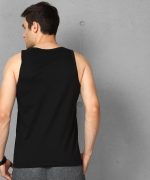Alan Jones Clothing - Men's Cotton Colorblocked Sleeveless Regular Fit T-shirt - Image 3