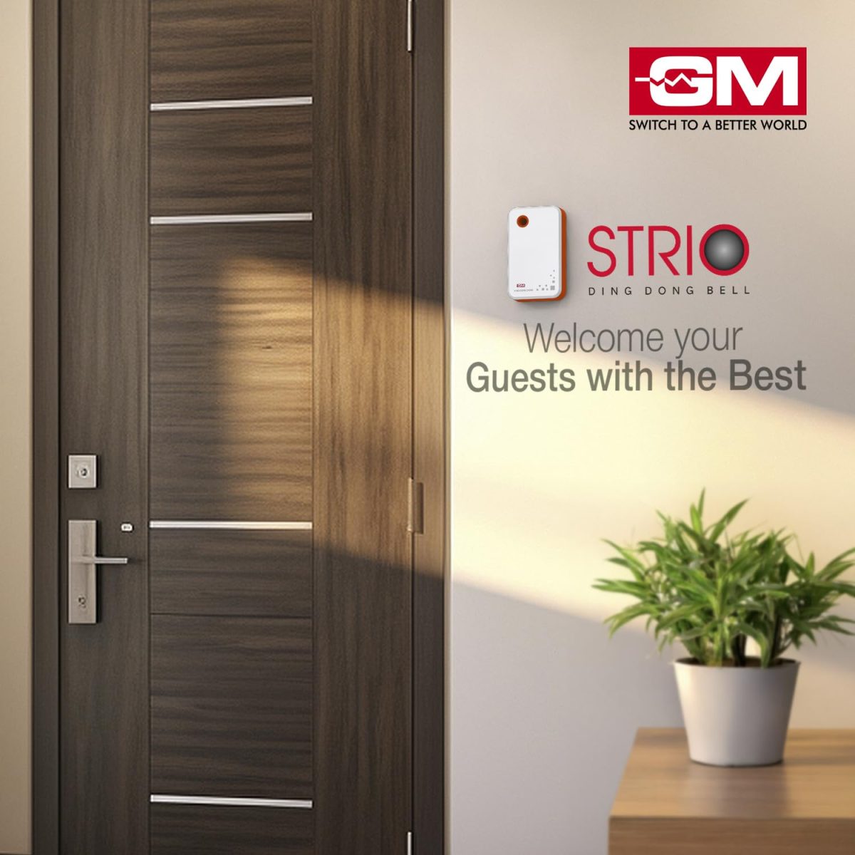 GM 4008 Strio Stereophonic Ring Doorbell, Wall-Mounted Ding Dong Bell, Soothing Chime Suitable for Hotel Rooms and Homes. (Pack of 1) - Image 4