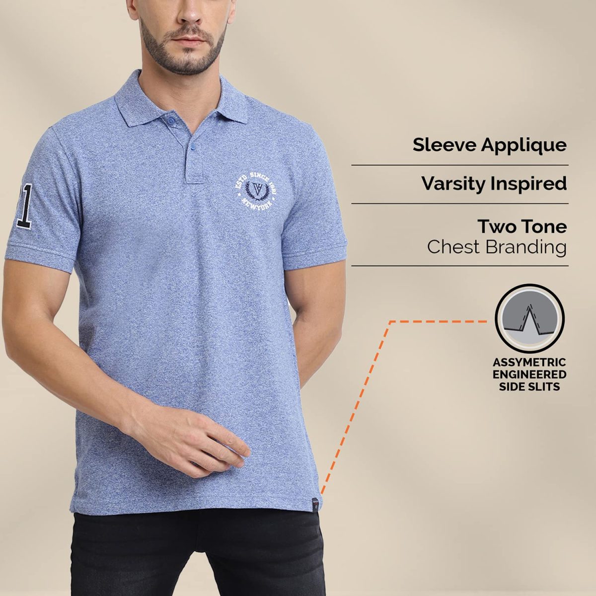 Van Heusen Men's Cotton Regular Fit T-Shirt - Image 8