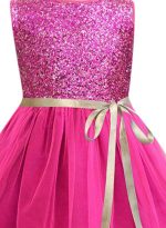 A.T.U.N. (ALL THINGS UBER NICE) Girls Skater Knee-Length Dress (Gdrs Glt Fsp_Fuschia_7-8 Years), Fuchsia - Image 4