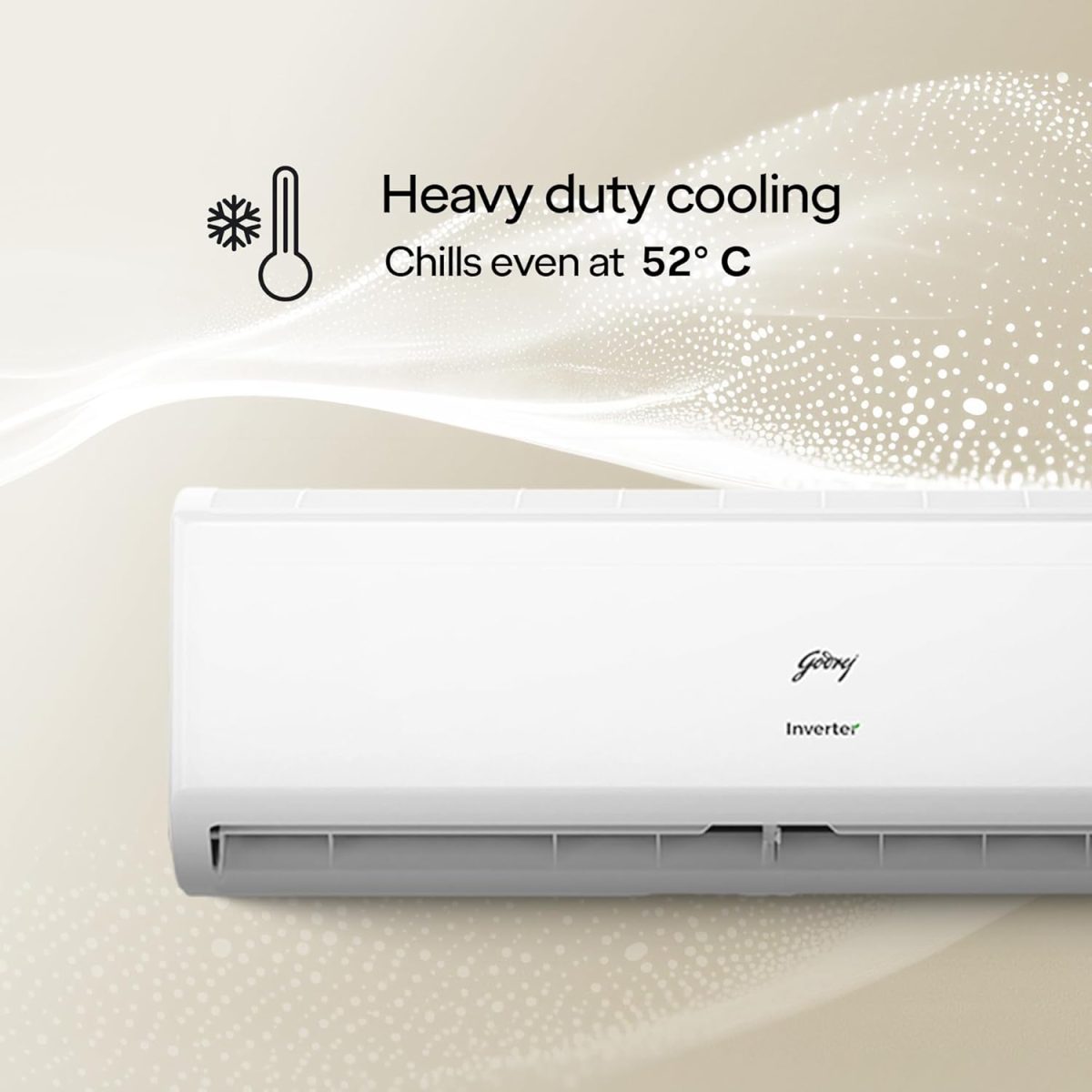 Godrej 1 Ton 5 Star, 5 Years Comprehensive Warranty, 5-in-1 Convertible Cooling, Inverter Split AC (Copper, Heavy-Duty Cooling at 52 Deg Celcius, AC 1T EI 12IINV5R32-WWR, White) - Image 4