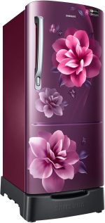 Samsung 183 L, 5 Star, Digital Inverter, Direct-Cool Single Door Refrigerator (RR20D2825CR/NL, Red, Camellia Purple, Base Stand Drawer) - Image 3