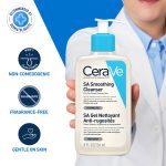 CeraVe SA Smoothing Cleanser For Dry, Rough & Bumpy Skin, contains Salicylic Acid, Dermatologist Recommended Face wash (236ml) - Image 4