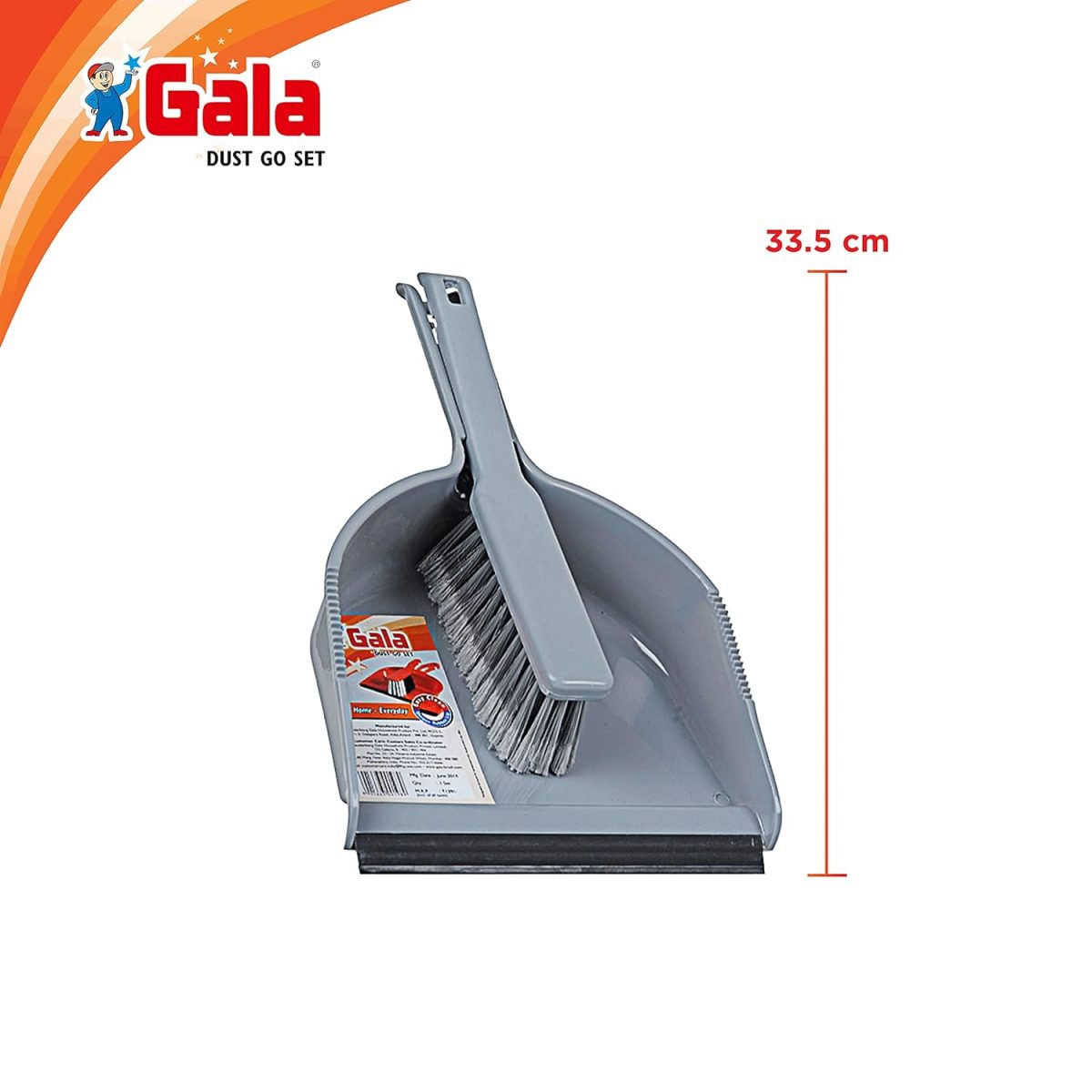 Gala Dustgo Set Brush Set with Dustpan (Assorted Colour) (132759) - Image 3