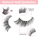 MAYCREATE® 10 Pairs Half Lashes Mink Natural Cat Eye Wispy False Eyelashes Fluffy Volume Strip Fake Eyelashes Accent Corner 3/4 Eye Lashes DIY Cluster Faux Mink Half Eyelashes at Home - Image 3