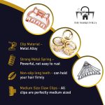 THE MARKETVILLA Hair Clips for Girls Woman - Pack of 8, Metal Claw Clips for Women Aesthetic, Clutchers for Hair, Cute Stylish Clature for Ladies (Medium Size) - Image 4