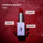 Plum Velvet Haze Matte Lipstick with SPF 30 | Powder Matte Finish | Highly Pigmented | With Ceramides | 12 Comforting Cocoa - Image 7