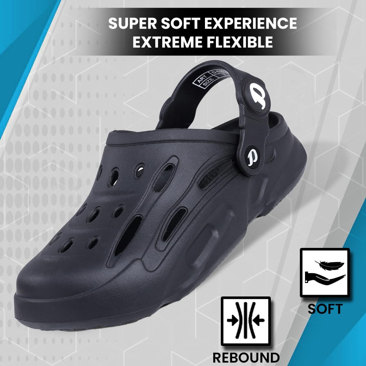 DOCTOR EXTRA SOFT Men's Premium Casual Ultra Soft Clogs/Sandals with Adjustable Back Strap for Adult | Comfortable & Lightweight| Stylish & Anti-Skid| Waterproof & Everyday Use Mules Gents & Boys D-535 - Image 4