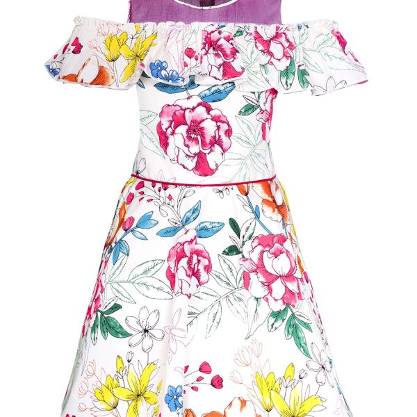 Naughty Ninos Girls Pleated Knee Length Dress