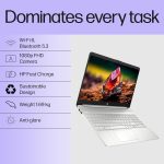 HP 15s, 12th Gen Intel Core i3-1215U Laptop (8GB DDR4, 512GB SSD) Anti-Glare, 15.6"/39.6cm, FHD, Win 11, MS Office 21, Silver, 1.69kg, Intel UHD Graphics, HD Camera, Dual Speakers, fy5011TU - Image 3