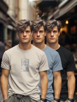 BULLMER Trendy Printed Cotton Blend Crew Neck/Round Neck Half Sleeve Tshirt for Men - Pack of 3 - Image 2