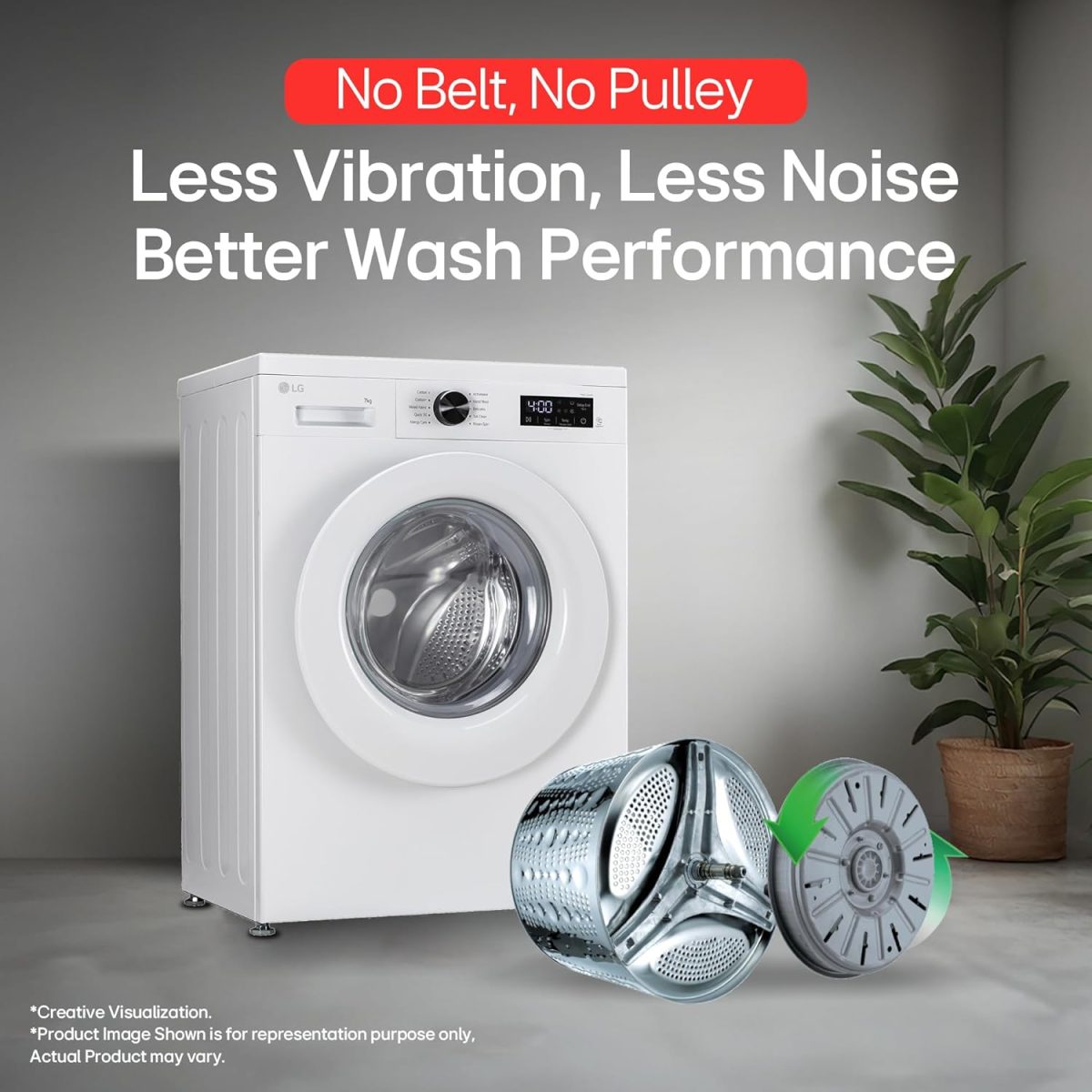 LG 7 Kg, 5 Star, Steam, Inverter Direct Drive Technology, 6 Motion DD, Fully-Automatic Front Load Washing Machine (FHB1207Z2W, Remove Allergens & Tough Stain, In-Built Heater, Essence White) - Image 8