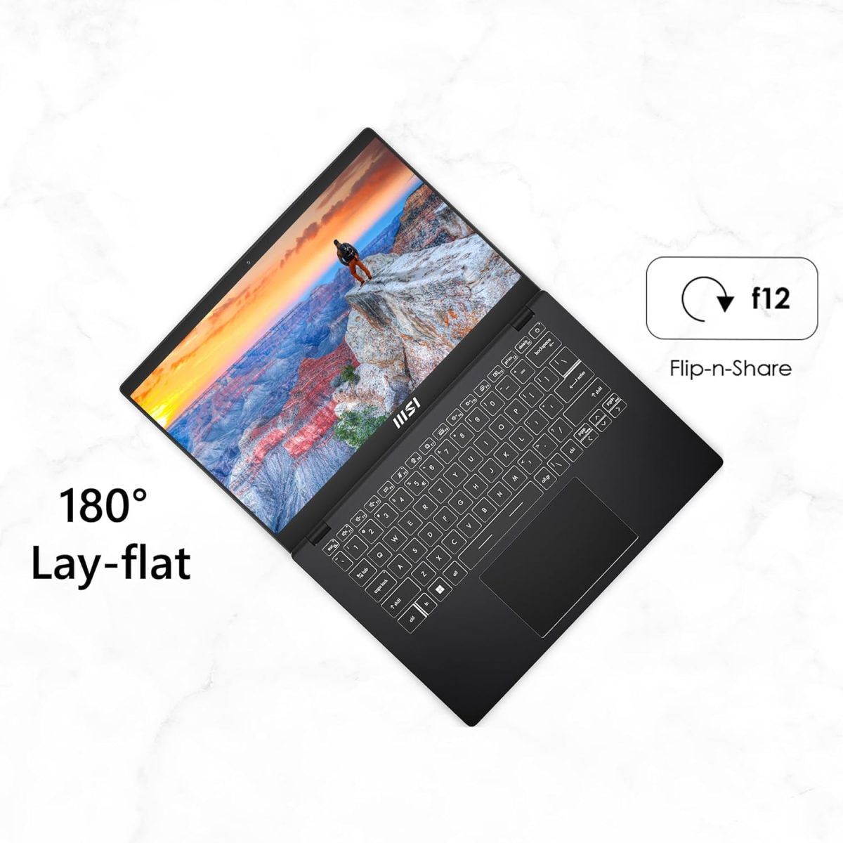 MSI Modern 14, AMD 7th Gen. Ryzen 7 7730U, 36CM FHD 60Hz Laptop(16GB/512GB NVMe SSD/Windows 11 Home/MSO 2021/AMD Radeon Graphics/Classic Black/1.4Kg), C7M-285IN - Image 4