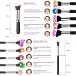URBANMAC Premium Synthetic Kabuki Foundation Face Powder Blush Eyeshadow Brush Makeup Brush Kit with Blender Sponge and Brush Cleaner (10 pcs, Black/Silver) - Image 5