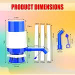 HUILE Manual Water Dispenser Pump For 20 Liter Bottle Can Easy Portable Hand Press Dispenser Pump For Universal 2-5 Gallon Bottle Can (Pack Of 1), Blue - Image 3