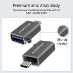 Ambrane USB 3.0 to Type C OTG Adapter, with Thunderbolt to USB to Adapter, 10Gbps High Speed Data Transfer, Compatible with for All Type C Devices Smartphone, Laptops, Tablets, Chargers, MacBook - Image 5