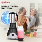 Lifelong Mixer Grinder for Kitchen - 4 Jars 500 Watt Mixie - 2 Nutri bullet Jars for Smoothie & Blending, Chutney Jar & Liquidizing Jar used as Wet Grinder & Blender - Stainless Steel Blades (LLMG39) - Image 6