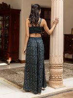FIORRA Women's Navy Blue Cotton Printed Co-ord Set - Image 2