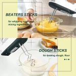 BrenzaFab 260W Electric Hand Mixer | Hand Blender | Egg Beater | Cake Maker | Beater Cream Mix | Food Blender | Whipping Cream, Kitchen Beating Eggs Cake With 7-Speed - Image 2