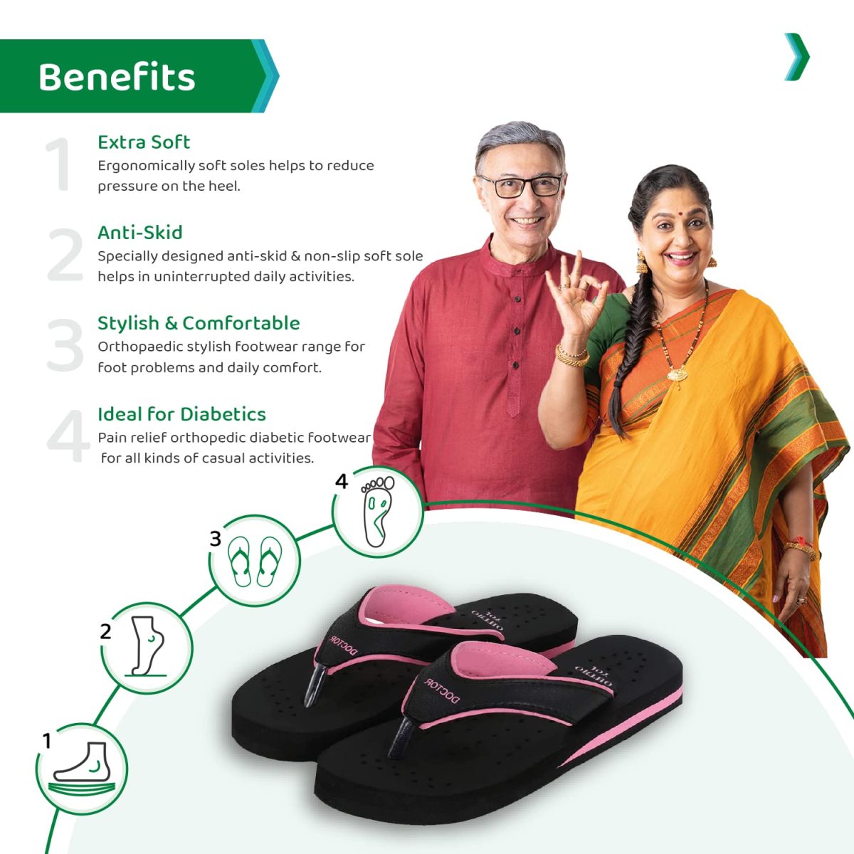 ORTHO JOY Doctor Orthopedic Soft Slippers For Ladies Daily Use/mcr chappals for women/ortho slippers women - Image 4