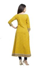 Yash Gallery Women's Cotton Relaxed Fit Anarkali Kurta - Image 3