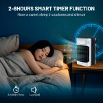 Portable Air Conditioners Cooling Fan, 3 in 1 Evaporative Air Cooler, Portable AC Unit with 3 Speeds, 3 Cool Mists, 4 Timers, 7 Color Lights, Personal Desktop Mini Cooling Fan for Room Camping Car - Image 5