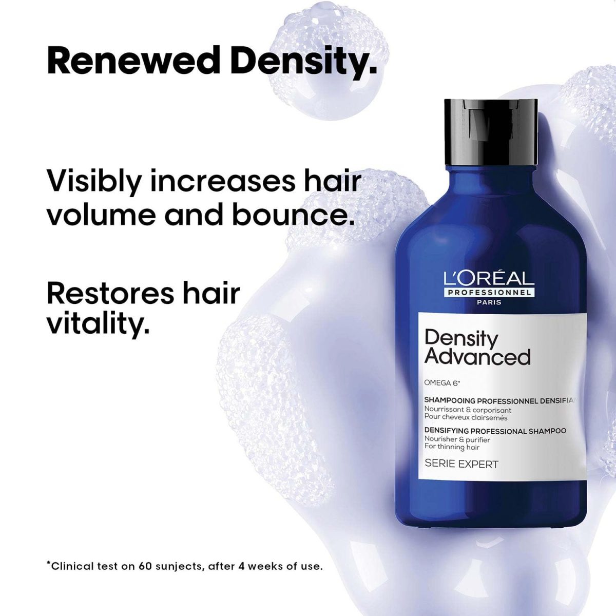 L'Oréal Professionnel Serie Expert Density Advanced Shampoo | For fine and thinning Hair | Adds bounce and volume | With Omega-6 complex - Image 2