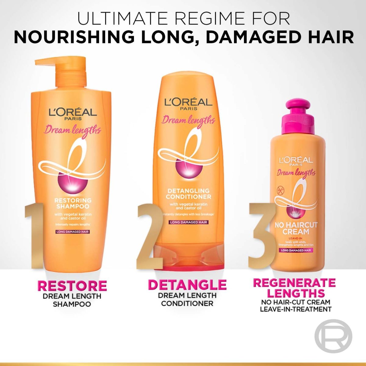 L'Oréal Paris Conditioner, Nourishes, Repair & Shine, For Long and Lifeless Hair, Dream Lengths, 180ml - Image 6