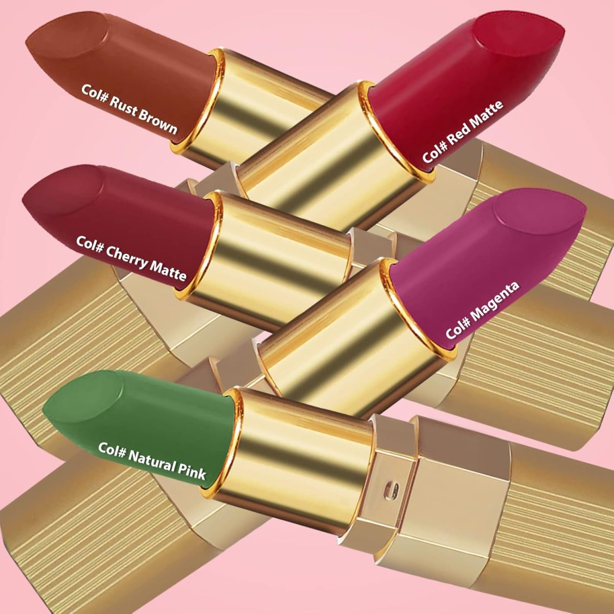 PERPAA® Xpression Colour Changing Waterproof Matte Lip Balm Lipstick Enriched with Vitamin E One Stroke Application (5-8 Hrs Stay) (Natural Pink) - Image 3