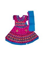 Anchal Collection Baby Girl's Cotton Readymade Lehenga Choli (KKR2_Pink_1-2 Years) - Image 2