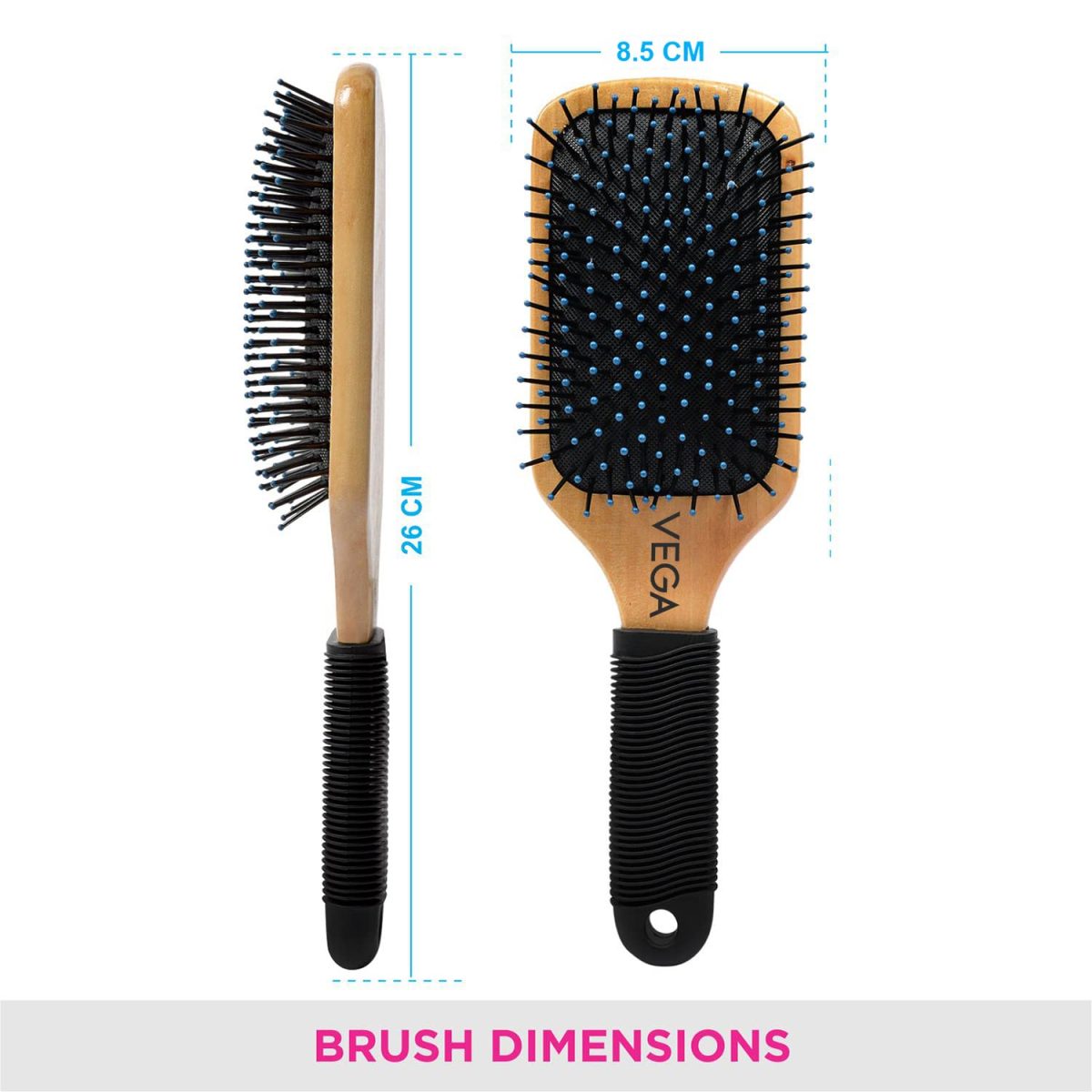 VEGA Premium Collection Paddle Hair Brush for Men & Women, (E1-PB) - Image 3