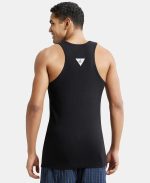 Jockey 9922 Men's Super Combed Cotton Rib Slim Fit Racer Back Styling Round Neck Gym Vest - Image 3