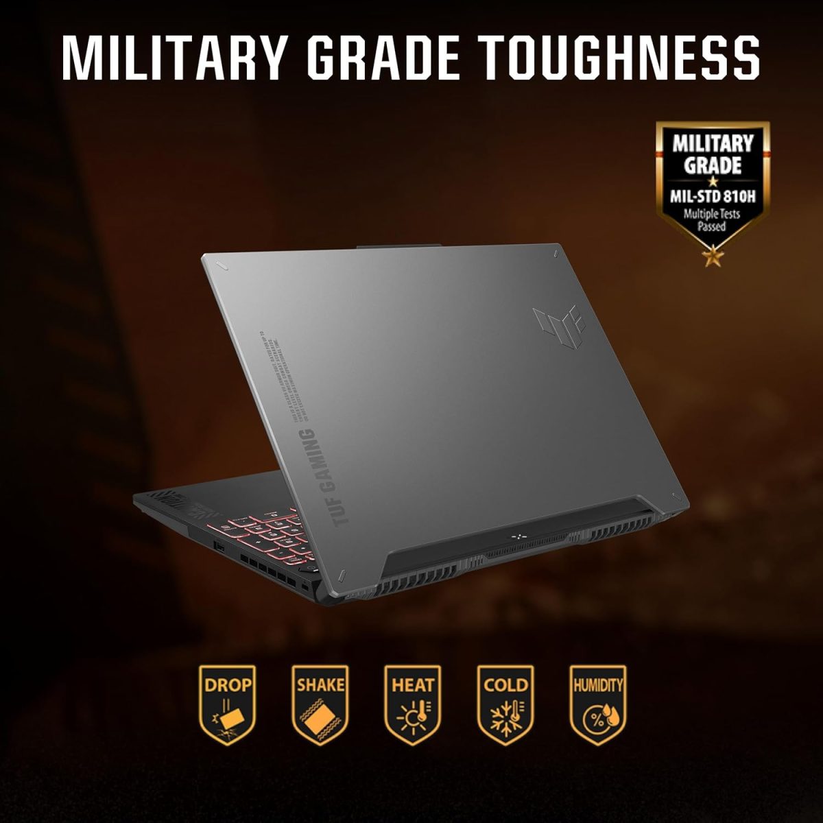 ASUS TUF Gaming F15, 15.6" FHD (1920 x 1080) 16:9, 13th Gen Intel Core i7-13620H Processor 2.4 GHz, Gaming Laptop (16GB RAM/1 TB/RTX 4060/Windows 11/Office Home/Mecha Gray/2.2 Kg), FX507VV-LP487WS - Image 10